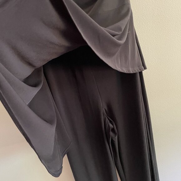 Lauren Ralph Lauren Women 10 Jersey Asymmetrical Layered One Shoulder Jumpsuit - Picture 6 of 13